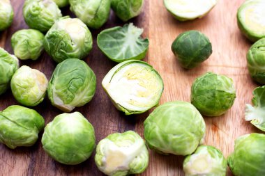 Fresh brussels sprouts. Organic vegetables