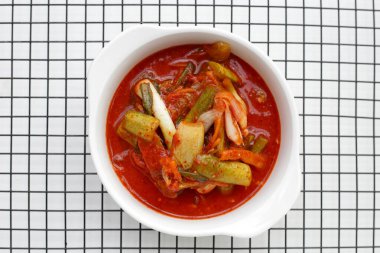 Kimchi Kore yemeği, salatalık kimchi.