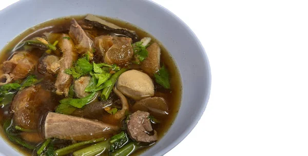 Sopa Carne Deliciosa Estilo Tailandês — Fotografia de Stock