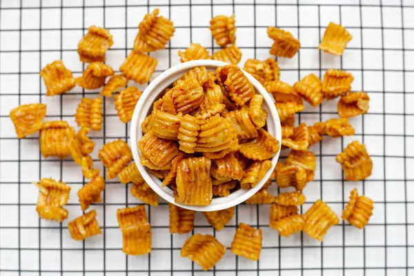 Klong Klang Krob Thai Karamellisierte Chips Süßes Dessert — Stockfoto