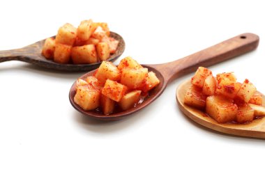 Daikon Kimchi. Lezzetli ve baharatlı.