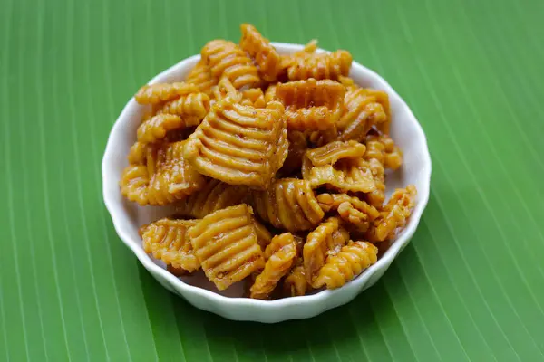 Klong Klang Krob Karmelizowane Chipsy Tajskie Słodki Deser — Zdjęcie stockowe