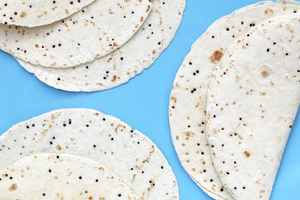 Quinoa Tortilla Wraps White Background — Stock Photo, Image
