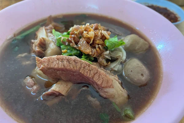Sup Daging Sapi Tha Yang Lezat — Stok Foto