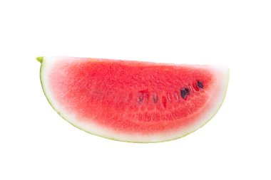 Beyaz arkaplanda karpuz dilimleri.