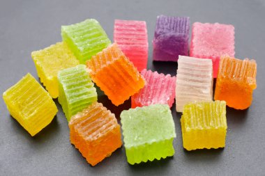 Renkli çıtır jöle. Thai tatlı tatlı tatlı