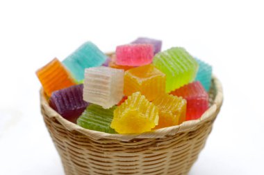 Renkli çıtır jöle. Thai tatlı tatlı tatlı