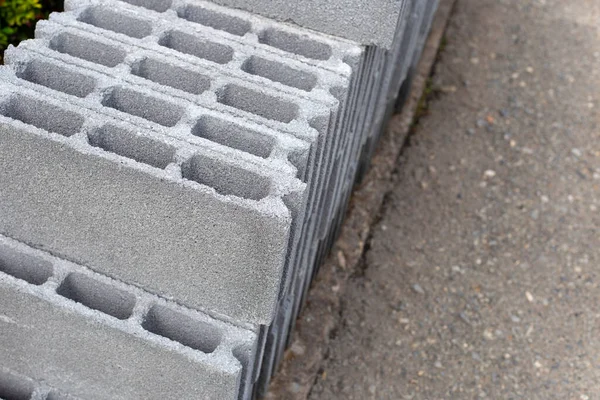 Cement Massieve Bakstenen Blokken Gemaakt Van Zand Kalk Beton Materialen — Stockfoto