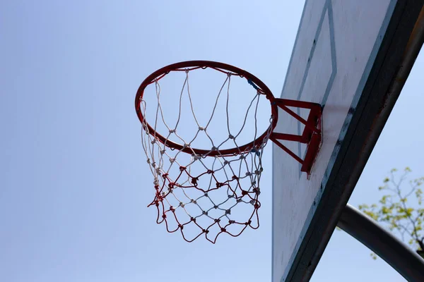 Basketball hoop, Outdoor basketball court. Sport concept