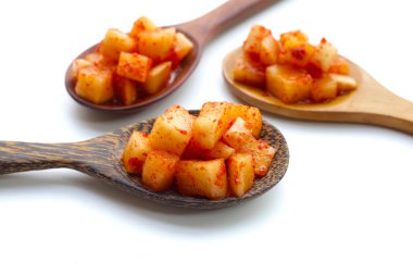 Daikon Kimchi. Lezzetli ve baharatlı.