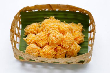 Tayland çıtır çıtır tatlı yumurta ipliği (Foi Thong Krob)