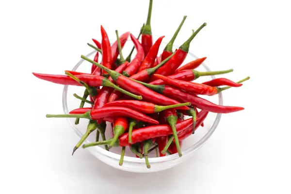 Red Chili Peppers White Background Royalty Free Stock Images