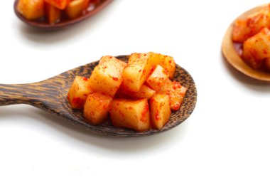 Daikon Kimchi. Lezzetli ve baharatlı.