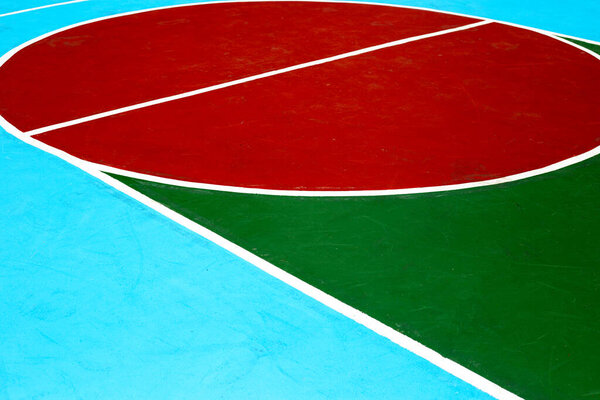 Outdoor basketball court. Sport concept