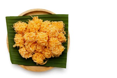 Tayland çıtır çıtır tatlı yumurta ipliği (Foi Thong Krob)