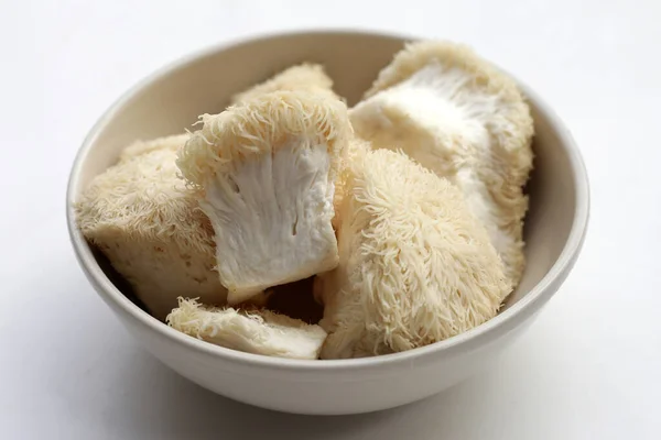 Fresh lion\'s mane mushroom. (Yamabushitake Mushroom)