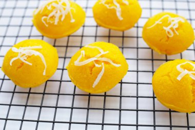 Toddy palmiye pastası. Khanom Tarn (Tayland tatlısı)