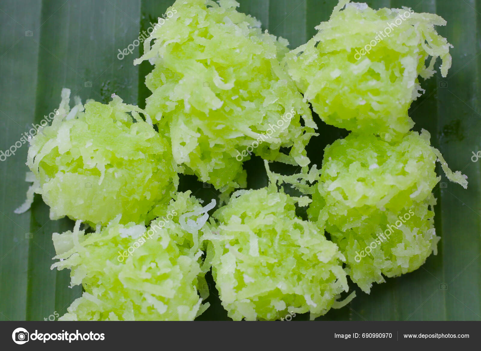Sweet Coconut Balls Crispy Coconut Candies Maprao Gaew Thai Traditional