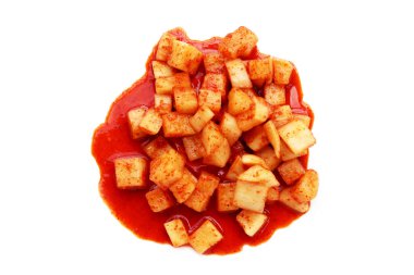 Daikon Kimchi. Lezzetli ve baharatlı.