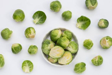 Fresh brussels sprouts. Organic vegetables