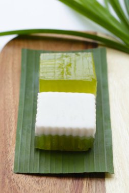 Pandan ve hindistan cevizi reçeli. Tayland Tatlıları.