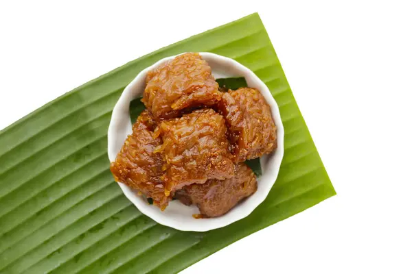 stock image Sticky rice in palm sugar (Thai Dessert)