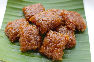 Palmiye şekerli yapışkan pirinç (Tayland Tatlısı)