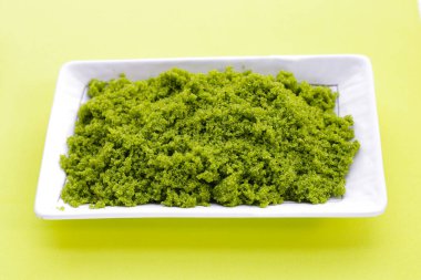 Wolffia globosa veya bataklık yosunu, su yemeği