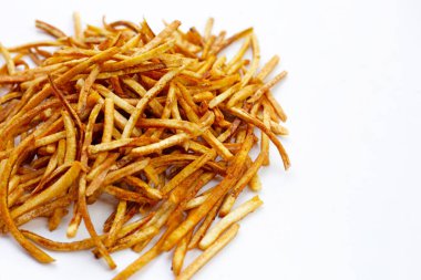 Crispy banana sticks. Fruit snack