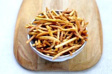 Crispy banana sticks. Fruit snack