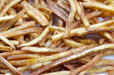 Crispy banana sticks. Fruit snack