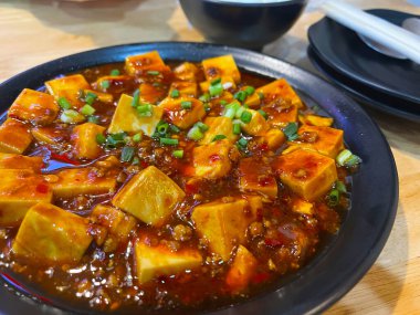 Spicy sichuan mapo tofu. Chinese food