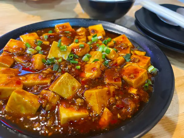 Spicy sichuan mapo tofu. Chinese food