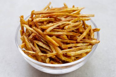 Crispy banana sticks. Fruit snack