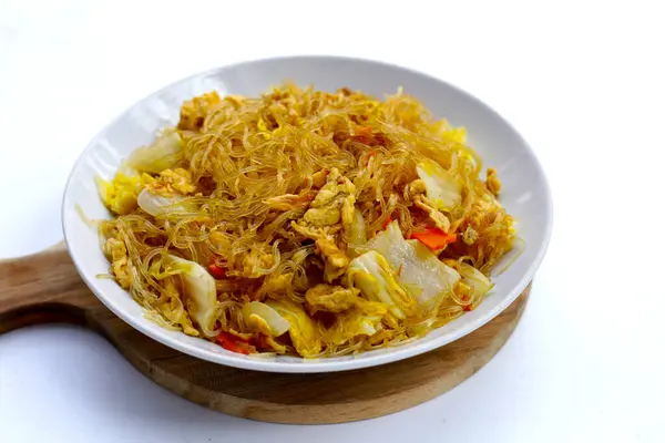 stock image Stir-fried glass noodles with egg