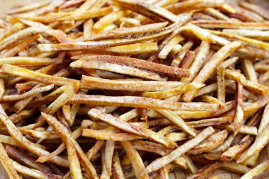 Crispy banana sticks. Fruit snack