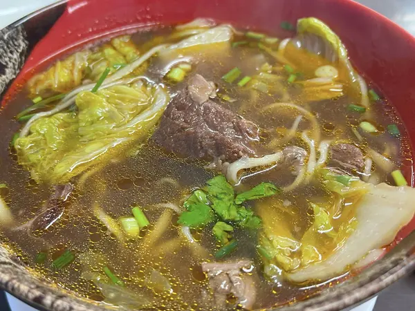 Beef noodle soup. Chinese Taiwanese food style