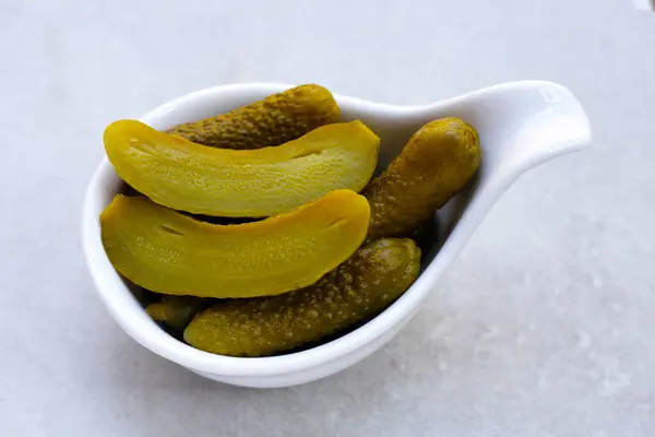 Tasty pickled cucumbers. Fermented vegetables