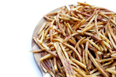 Crispy banana sticks. Fruit snack