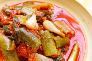 Kimchi Kore yemeği, salatalık kimchi.