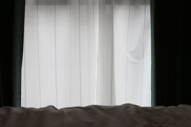 Perdeler kapı ya da pencere, oda dekorasyonu iç mekan.