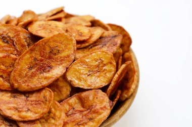 Çıtır muz cipsi. Meyve çerezi.