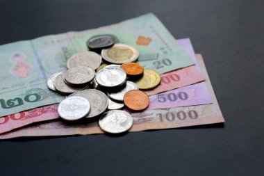 Tayland bahtından bozuk paralarla banknotlar