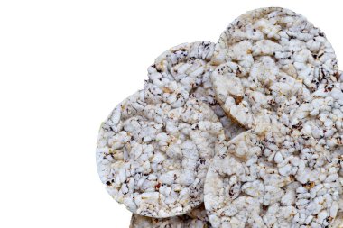 Yuvarlak çıtır pirinç krakerleri. Pirinç kekleri