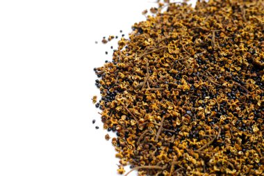 Kurutulmuş zanthoxylum rhetsa (Roxb.) Başkent.