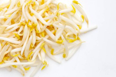 Bean sprouts on white background clipart