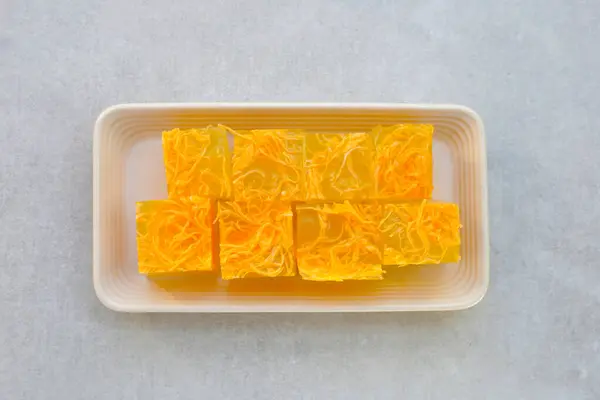 stock image Thai sweet egg floss jelly