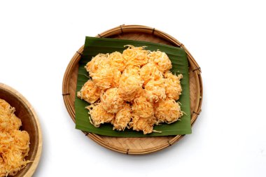 Tayland çıtır çıtır tatlı yumurta ipliği (Foi Thong Krob)