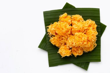 Tayland çıtır çıtır tatlı yumurta ipliği (Foi Thong Krob)