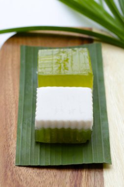 Pandan ve hindistan cevizi reçeli. Tayland Tatlıları.